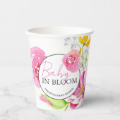 Custom Floral Paper Cups voor Baby shower Papieren Bekers (Voorkant)