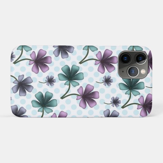 Custom floral pattern gift iPhone / iPad case (Achterkant (horizontaal))