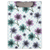 Custom floral pattern gift iPhone / iPad case Klembord (Voorkant)