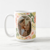 Custom Floral Photo Mug – Editable Message  Koffiemok (Links)