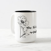 Custom Floral Quote Mok voor Mam (Voorkant links)