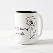 Custom Floral Quote Mok voor Mam (Voorkant rechts)