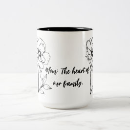 Custom Floral Quote Mok voor Mam