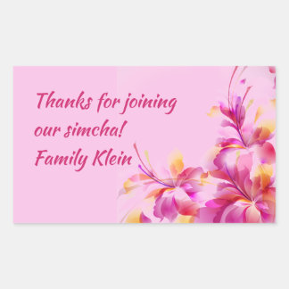 Custom Floral Sticker voor Hostess Packages