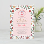 Custom Floral Valentijnsdag Vrijgezellenfeest Part Kaart (Staand voorkant)