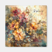 Custom Floral Watercolor Magnet (Voorkant)