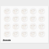 Custom Floral Wedding Round Stickers (Vel)