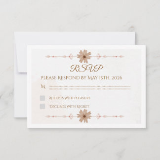 Custom Floral Wedding RSVP Card Kaartje