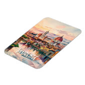 Custom Florence Duomo Cathedral Watercolor Skyline Magneet (Linkerzijde)