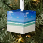 Custom Florida City Beach Trip Photo Keepslag Decoratie<br><div class="desc">Pas deze kerstversiering van het eiland Florida aan met je reisdatum en de plaats van de stad of het strand.Mooie Destin-oceaangolven fotografie versiert alle vier zijden van de  vierkantsvakantie-keepomwille-versiering.</div>