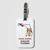 Custom Florida Flag State Flower Sinaasappel Bloss Bagagelabel (Voorkant (verticaal))