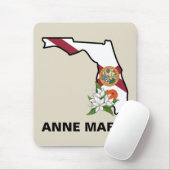 Custom Florida Flag State Flower Sinaasappel Bloss Muismat (Met muis)