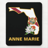 Custom Florida Flag State Flower Sinaasappel Bloss Muismat (Voorkant)