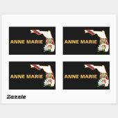 Custom Florida Flag State Flower Sinaasappel Bloss Rechthoekige Sticker (Vel)