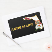 Custom Florida Flag State Flower Sinaasappel Bloss Rechthoekige Sticker (Envelop)