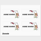 Custom Florida Flag State Flower Sinaasappel Bloss Rechthoekige Sticker (Vel)