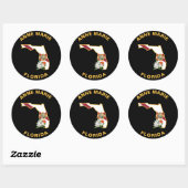 Custom Florida Flag State Flower Sinaasappel Bloss Ronde Sticker (Vel)