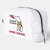 Custom Florida Flag State Flower Sinaasappel Bloss Toilettasje (Rechterhoek)