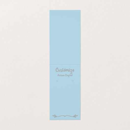 Custom Flourish Aqua Tent Oorbel Display Kaarten (Buitenkant ongevouwen)