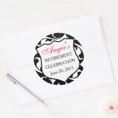 Custom Flourish Swirls Politie Badge Ronde Sticker (Envelop)