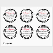 Custom Flourish Swirls Politie Badge Ronde Sticker (Vel)