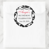 Custom Flourish Swirls Politie Badge Ronde Sticker (Tas)