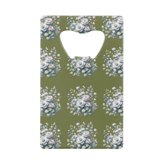 Custom flower creditkaart flessenopener (Voorkant)