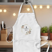 Custom flower crown apron, women's aprons standaard schort