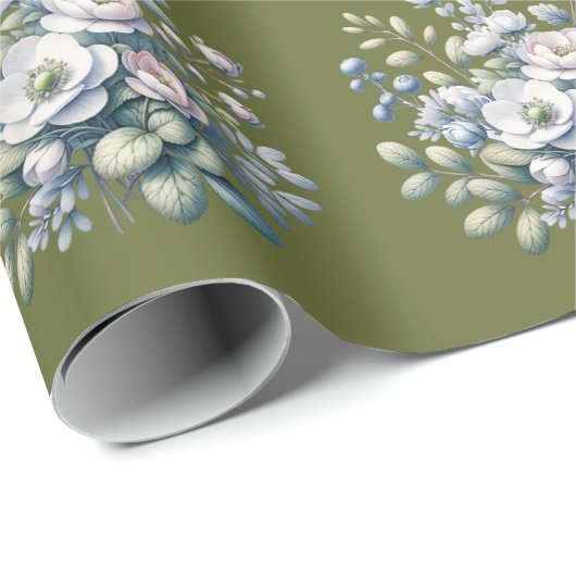 Custom flower design  cadeaupapier (Rol Hoek)