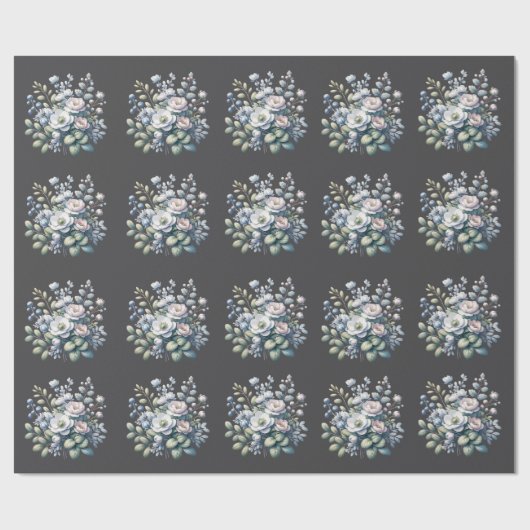 Custom flower design  cadeaupapier (Vlak)