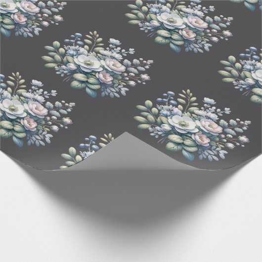 Custom flower design  cadeaupapier (Hoek)