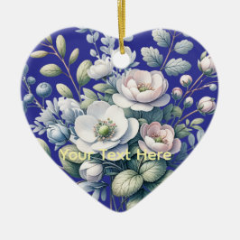 Custom flower design keramisch ornament