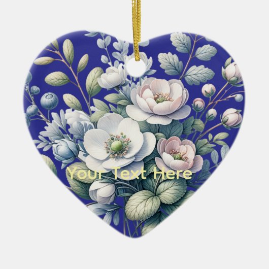 Custom flower design keramisch ornament (Voorkant)