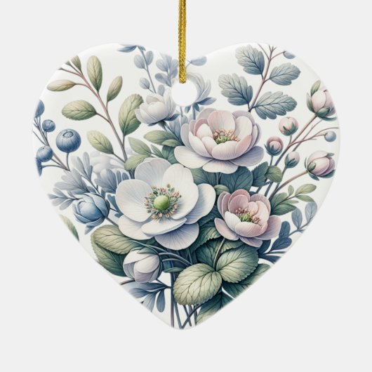 Custom flower design keramisch ornament (Achterkant)