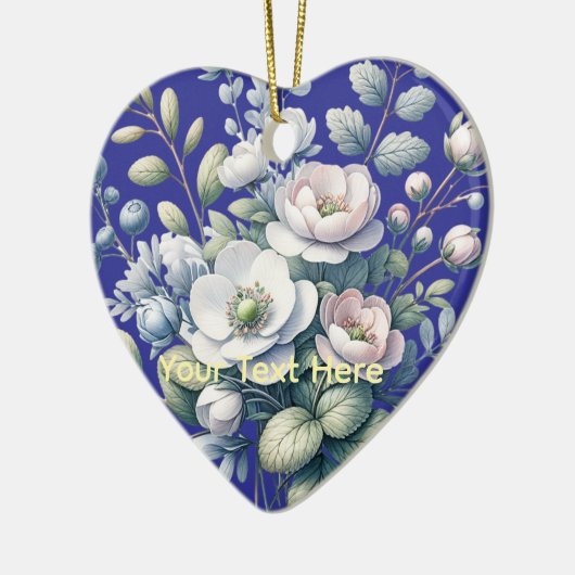 Custom flower design keramisch ornament (Links)