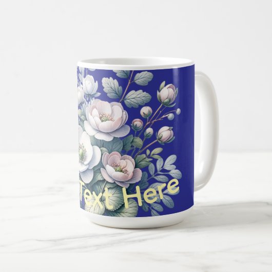 Custom flower design koffiemok (Voorkant rechts)