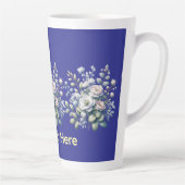 Custom flower design  latte mok (Rechts)