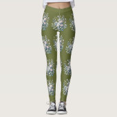 Custom flower design  leggings (Voorkant)