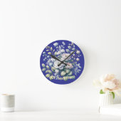 Custom flower design  ronde klok (Huis)