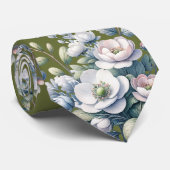 Custom flower design  stropdas (Opgerold)