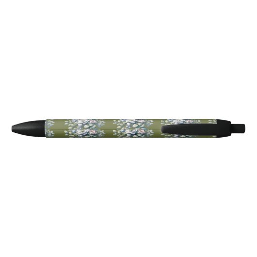 Custom flower design  zwarte inkt pen (Achterkant)