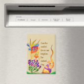 Custom Flower en meisje Magneet (Insitu (Vaatwasser))