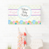 Custom Flower Garden Meisje Baby shower Banner (Insitu)