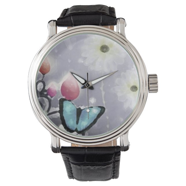 Custom flower horloge (Voorkant)