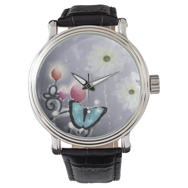 Custom flower horloge (Voorkant)