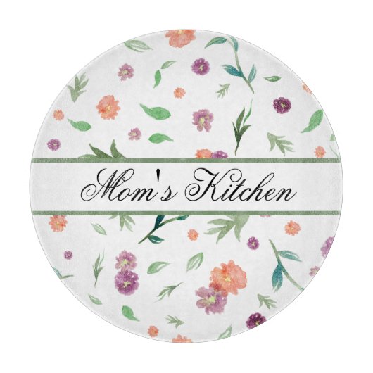Custom Flower Kitchen Board - Cadeau voor Natuur M Snijplank (Voorkant)