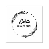 Custom Flower Shop & Bedrijfsnaam Zelfinktende Stempel (Design)