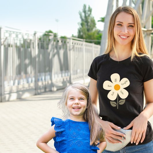 Custom Flower, Vrouw Rol, Moeder, Vrouw, Bloemen,  T-shirt