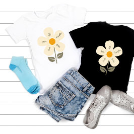 Custom Flower, Vrouw Rol, Moeder, Vrouw, Bloemen,  T-shirt