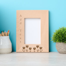 Custom Flowers gegraveerd hout Lijst